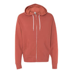 Independent Trading Co AFX90UNZ Unisex Lightweight Full-Zip Hooded Sweatshirt