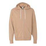 Independent Trading Co AFX90UNZ Unisex Lightweight Full-Zip Hooded Sweatshirt