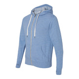 Independent Trading Co PRM90HTZ Unisex Heathered French Terry Full-Zip Hooded Sweatshirt