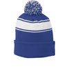 Sport-Tek STC28 Stripe Pom Pom Beanie