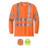 CornerStone ANSI 107 Class 3 Long Sleeve Snag-Resistant Reflective T-Shirt CS409