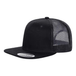 Unbranded 6-Panel Trucker Hat, Blank Flat Bill Mesh Cap