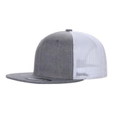 Unbranded 6-Panel Trucker Hat, Blank Flat Bill Mesh Cap
