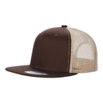 Unbranded 6-Panel Trucker Hat, Blank Flat Bill Mesh Cap