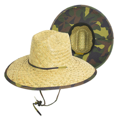 Goldcoast Kenny Camo UB, Camo Print Straw Lifeguard Hat GCB4056 - 