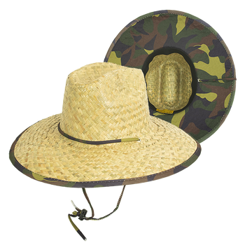 Goldcoast Kenny Camo UB, Camo Print Straw Lifeguard Hat