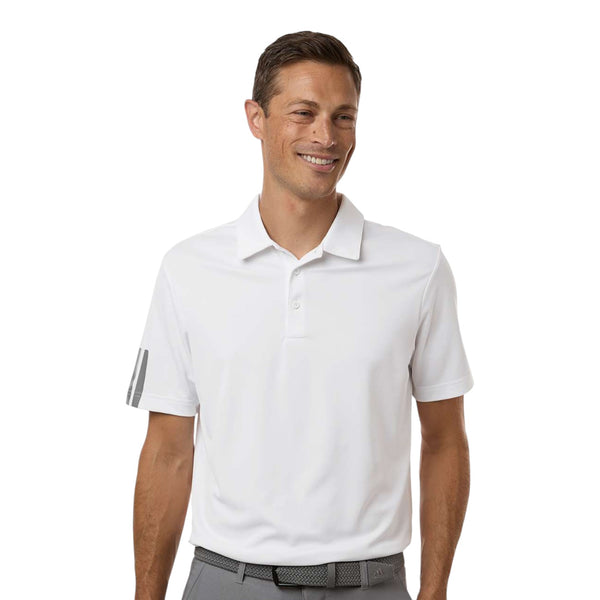 Adidas A719 Men's Performance 3-Stripes Climacool Polo