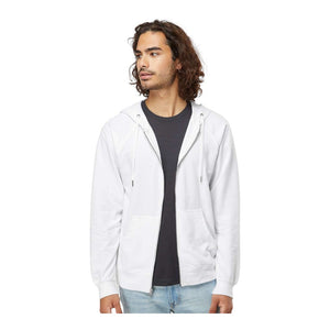 Independent Trading Co SS1000Z Unisex Icon Lightweight Loopback Terry Full-Zip Hooded Sweatshirt - 