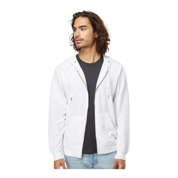 Independent Trading Co SS1000Z Unisex Icon Lightweight Loopback Terry Full-Zip Hooded Sweatshirt