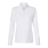 Adidas A709 Women's Textured Stripe Quarter-Zip Pullover
