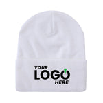 Custom Embroidered Unbranded Long Knit Beanie with Logo