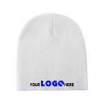 Custom Embroidered Unbranded Short Knit Beanie with Logo