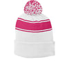 Sport-Tek STC28 Stripe Pom Pom Beanie