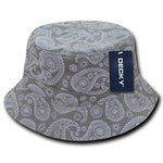 Decky 459 - Relaxed Paisley Bucket Hat, Bandana Pattern Bucket Cap - CASE Pricing - Picture 6 of 9