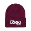 Custom Embroidered Unbranded Long Knit Beanie with Logo