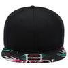 Otto 125-1146 6 Panel Mid Pro Snapback Tropical Hat Hawaiian Pattern Cotton Flat Bill Cap