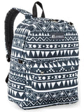 Everest Backpack Book Bag - Back to School Classic in Fun Prints & Patterns Navy/White Dot