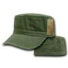 Vintage Torn Flat Top Cap GI BDU Fatigue Hat Military Patrol - Rapid Dominance 101