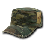 Vintage Torn Flat Top Cap GI BDU Fatigue Hat Military Patrol - Rapid Dominance 101 - Picture 6 of 7