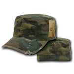 Vintage Torn Flat Top Cap GI BDU Fatigue Hat Military Patrol - Rapid Dominance 101 - Picture 7 of 7