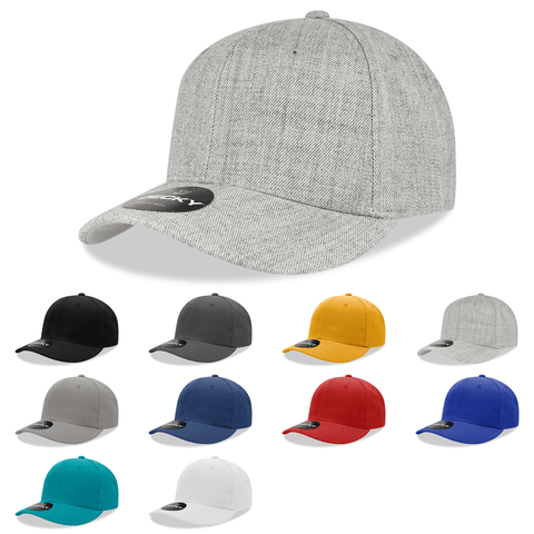 Decky 1015 - 6 Panel Mid Profile, Structured Snapback Hat - CASE Pricing