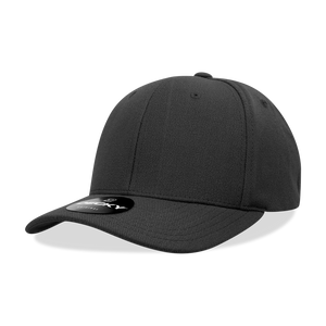 Decky 1016W Curve Bill Flex Hat, 6 Panel Structured Flex Cap - 
