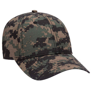 Otto Camouflage 6 Panel Low Profile Baseball Cap, Garment Washed Camo Dad Hat - 103-713 - 