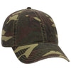 Otto Camouflage 6 Panel Low Profile Baseball Cap, Garment Washed Camo Dad Hat - 103-713