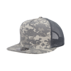 5 Panel Camo Trucker Hats Snapback Flat Bill Mesh Caps - Decky 1040