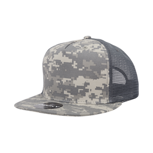 5 Panel Camo Trucker Hats Snapback Flat Bill Mesh Caps - Decky 1040 - 