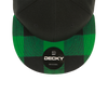Decky 1045 Plaid Bill Snapback Hat, 6 Panel Flat Bill Cap