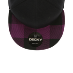Decky 1045 - Plaid Bill Snapback Hat, 6 Panel Flat Bill Cap - Picture 29 of 39