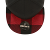 Decky 1045 Plaid Bill Snapback Hat, 6 Panel Flat Bill Cap