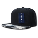 Decky 1045 - Plaid Bill Snapback Hat, 6 Panel Flat Bill Cap - Picture 11 of 39