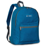 Everest Backpack Book Bag - Back to School Basic Style - Mid-Size Aqua