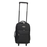 Everest Wheeled Backpack Rolling Carry On Suitcase on Wheels Black