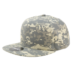 Decky 1047 Digital Camo Snapback Hat, 6 Panel Camouflage Flat Bill Cap - CASE Pricing