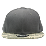Decky 1047 Digital Camo Snapback Hat, 6 Panel Camouflage Flat Bill Cap