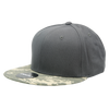 Decky 1047 Digital Camo Snapback Hat, 6 Panel Camouflage Flat Bill Cap