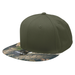 Decky 1047 Digital Camo Snapback Hat, 6 Panel Camouflage Flat Bill Cap - CASE Pricing