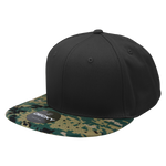 Decky 1047 - Digital Camo Snapback Hat, 6 Panel Camouflage Flat Bill Cap - Picture 55 of 148