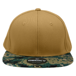 Decky 1047 - Digital Camo Snapback Hat, 6 Panel Camouflage Flat Bill Cap - CASE Pricing - Picture 60 of 148