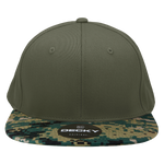 Decky 1047 - Digital Camo Snapback Hat, 6 Panel Camouflage Flat Bill Cap - Picture 68 of 148