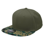 Decky 1047 - Digital Camo Snapback Hat, 6 Panel Camouflage Flat Bill Cap - Picture 67 of 148