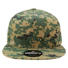 Decky 1047 Digital Camo Snapback Hat, 6 Panel Camouflage Flat Bill Cap