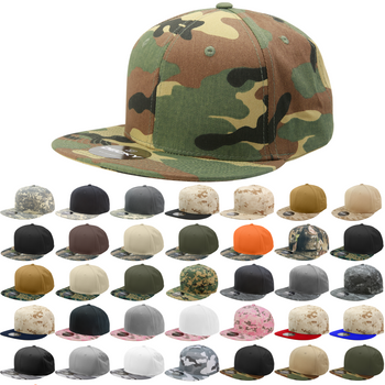 Decky 1047 Digital Camo Snapback Hat, 6 Panel Camouflage Flat Bill Cap - CASE Pricing