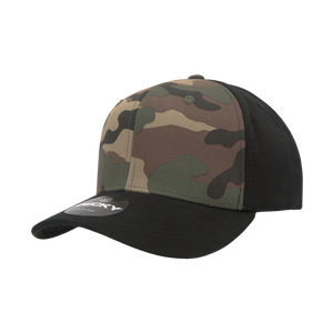 Decky 1048 6 Panel Mid Profile Structured Camo Cap - 