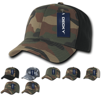 Decky 1048 6 Panel Mid Profile Structured Camo Cap