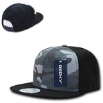 Decky 1049 - Camo Snapback Hat, 6 Panel Camouflage Flat Bill Cap - Picture 5 of 15