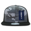 Decky 1049 Camo Snapback Hat, 6 Panel Camouflage Flat Bill Cap - CASE Pricing